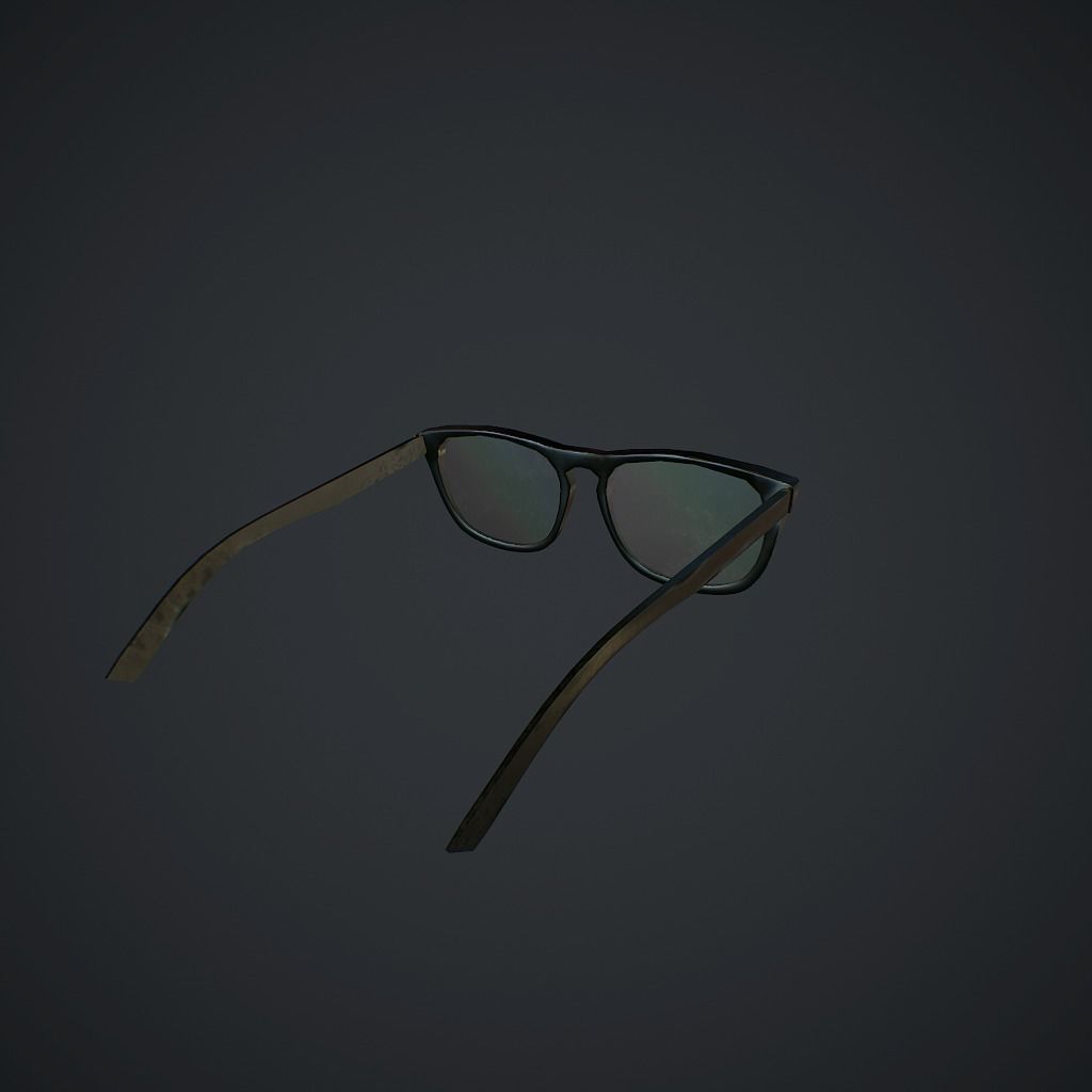 Old Glasses pbr Low-poly 3D model_6