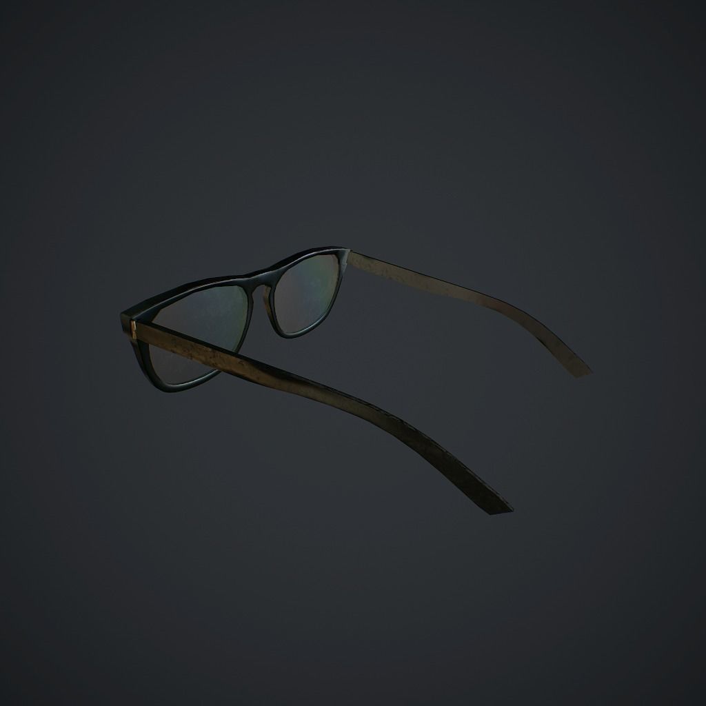 Old Glasses pbr Low-poly 3D model_5
