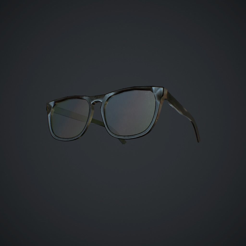 Old Glasses pbr Low-poly 3D model_2