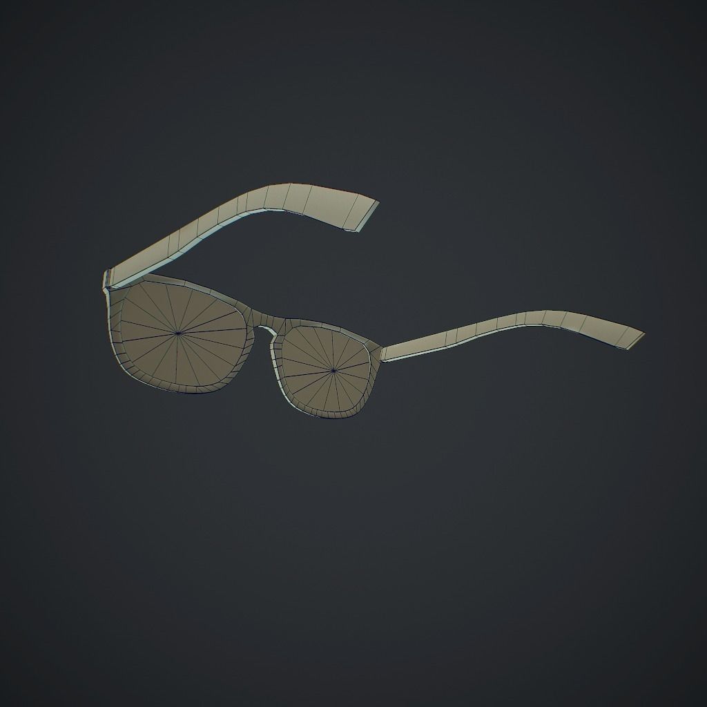Old Glasses pbr Low-poly 3D model_9