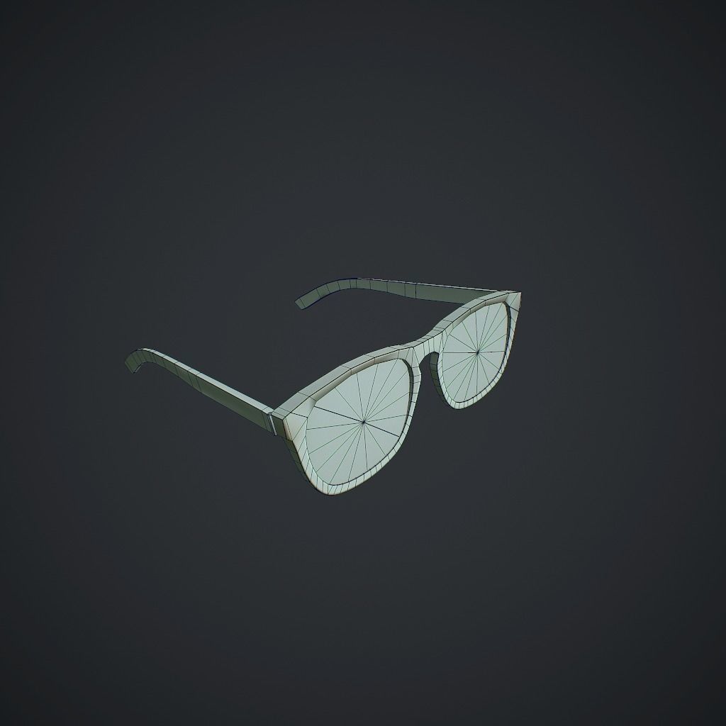 Old Glasses pbr Low-poly 3D model_8