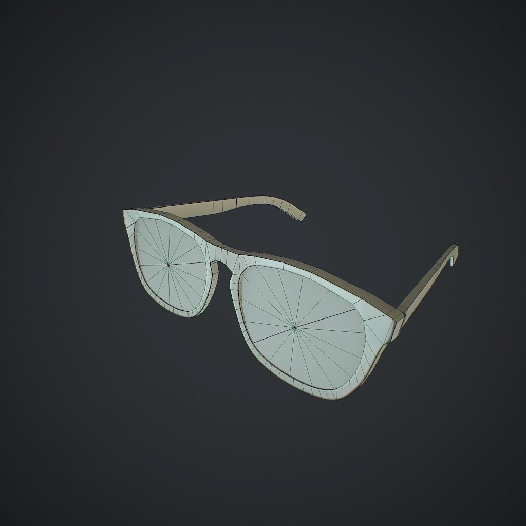 Old Glasses pbr Low-poly 3D model_10