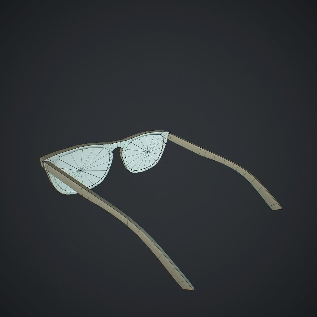 Old Glasses pbr Low-poly 3D model_11