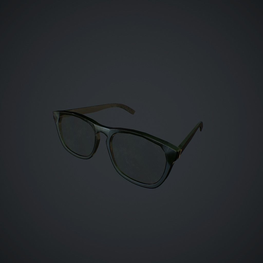 Old Glasses pbr Low-poly 3D model_3