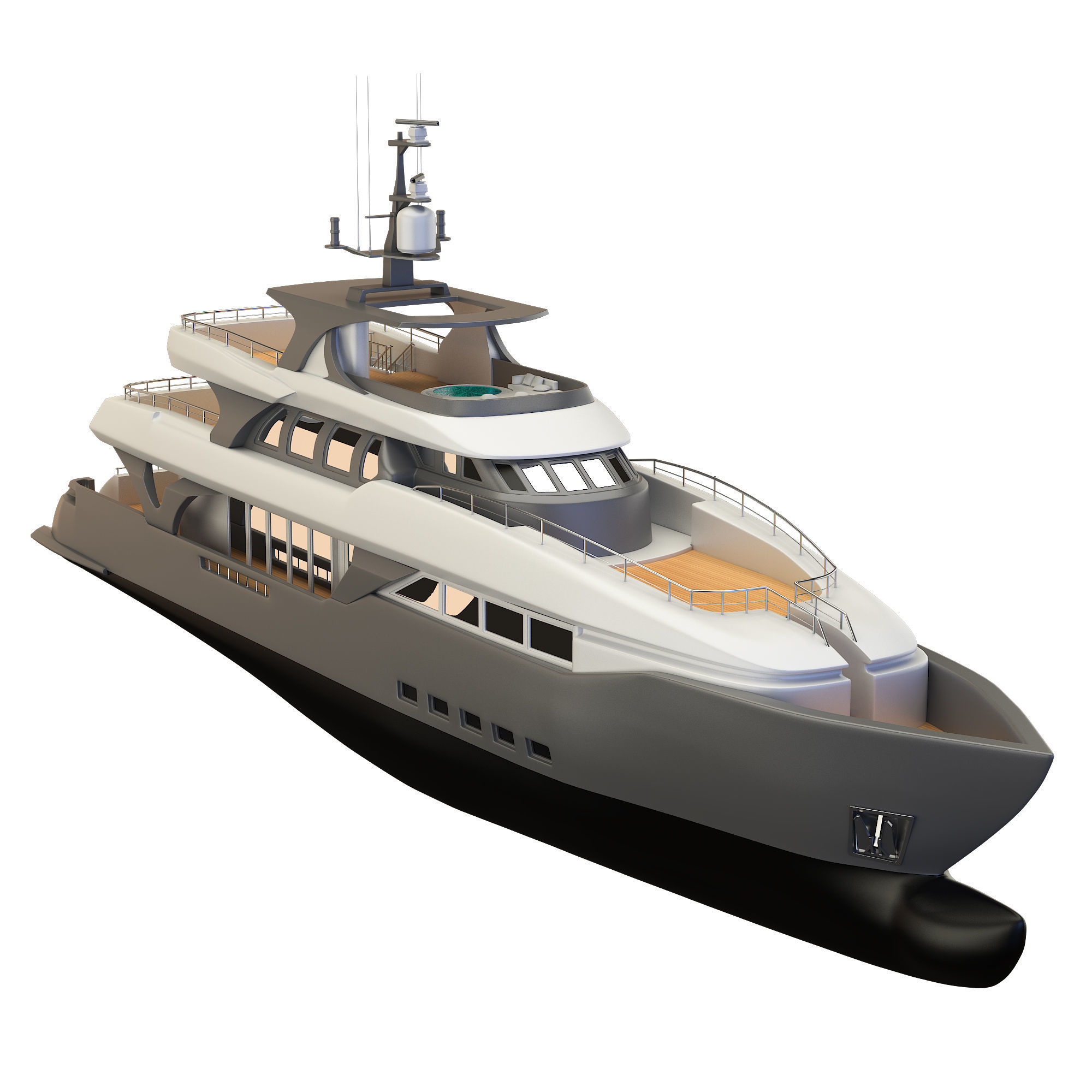 Super Yacht 3D Model 3D model_1