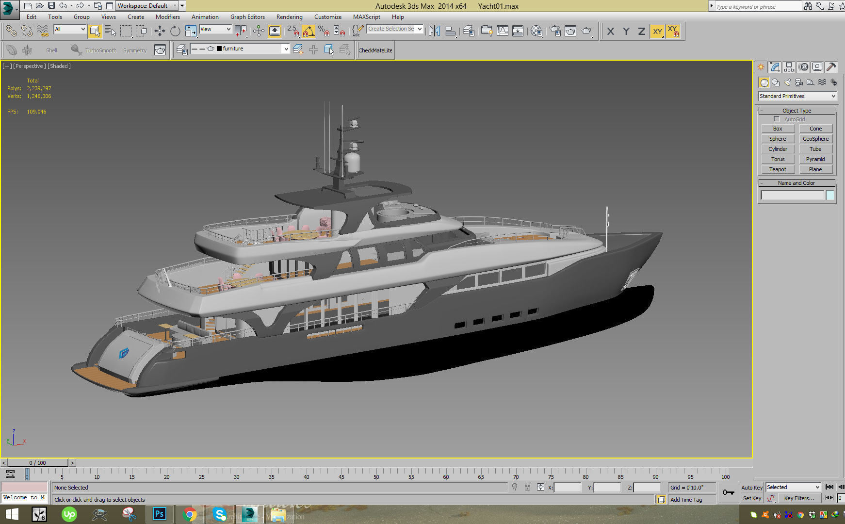 Super Yacht 3D Model 3D model_4