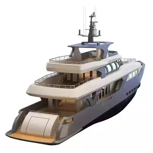 Super Yacht 3D Model