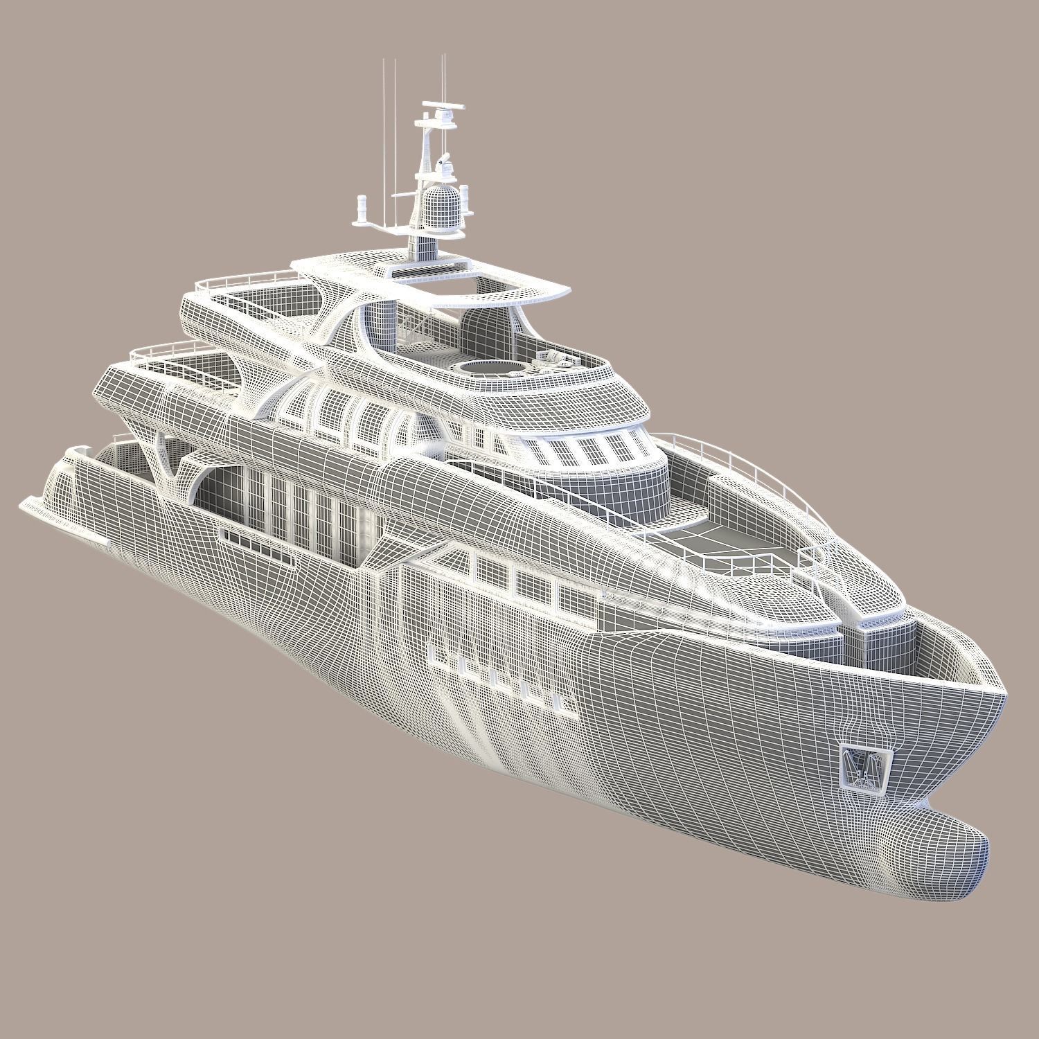 Super Yacht 3D Model 3D model_5