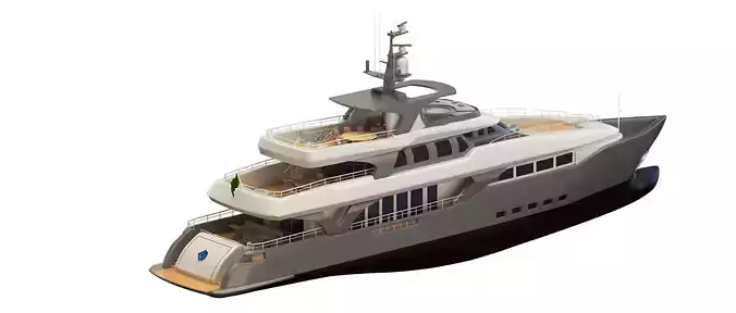 Super Yacht  Without Furniture 3D model