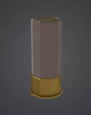 Low Poly Shotgun Shell Cartridge Low-poly 3D model