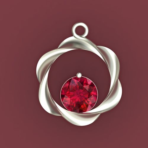 Ruby Pendant  Free 3D print model