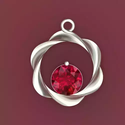 Ruby Pendant  Free 3D print model