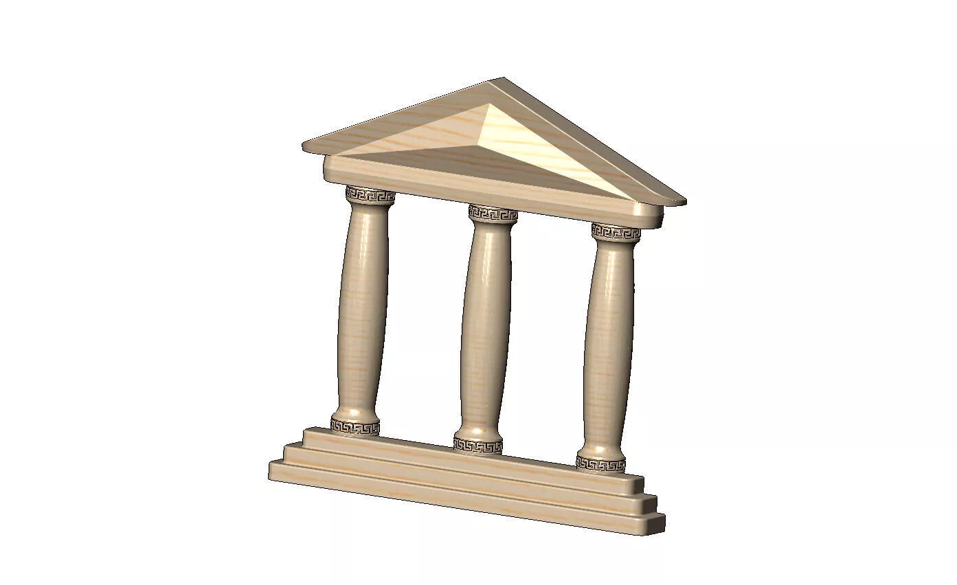 Roman pillars Parthenon alter relief 3D print model