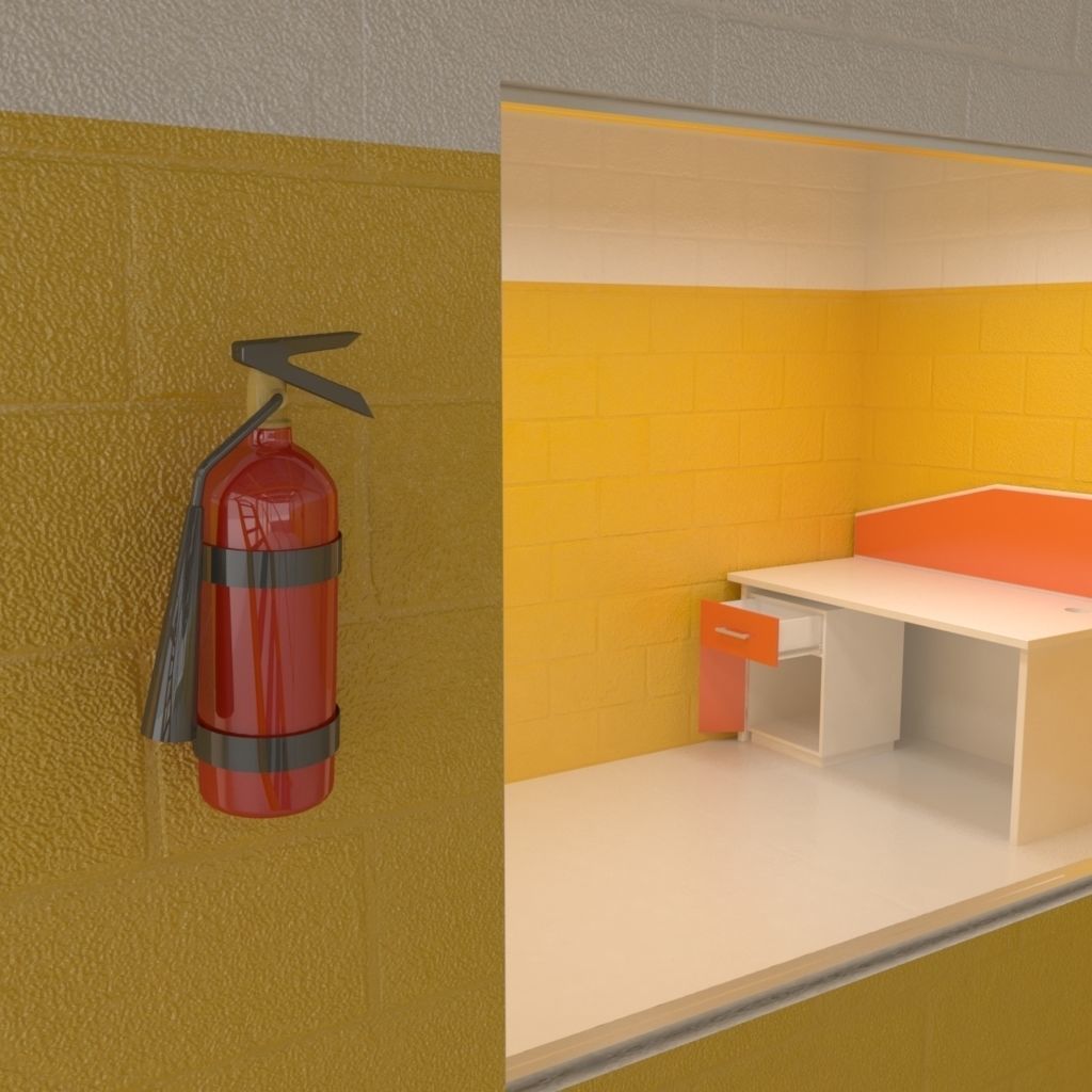 Industrial factory loading bay area 3D model_10