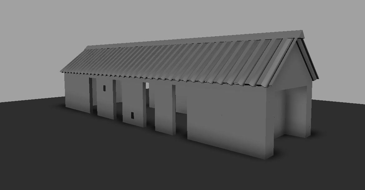 Set of 11 modular house for Game Low-poly 3D model_40