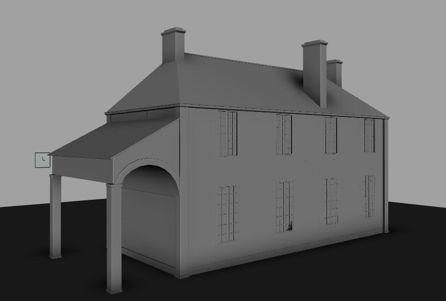 Set of 11 modular house for Game Low-poly 3D model_51
