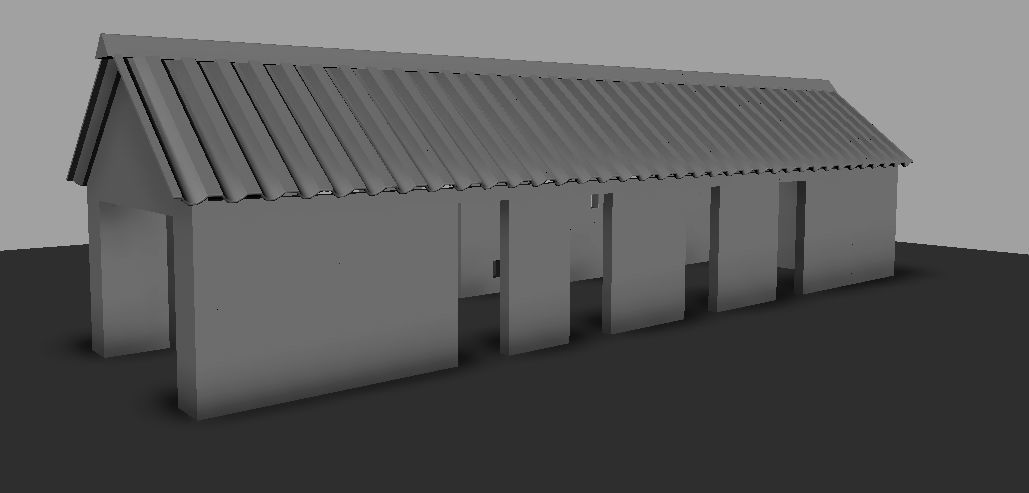 Set of 11 modular house for Game Low-poly 3D model_43