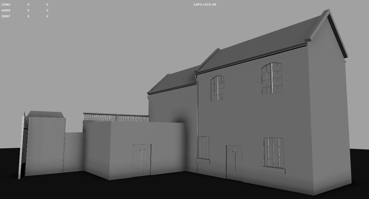 Set of 11 modular house for Game Low-poly 3D model_11