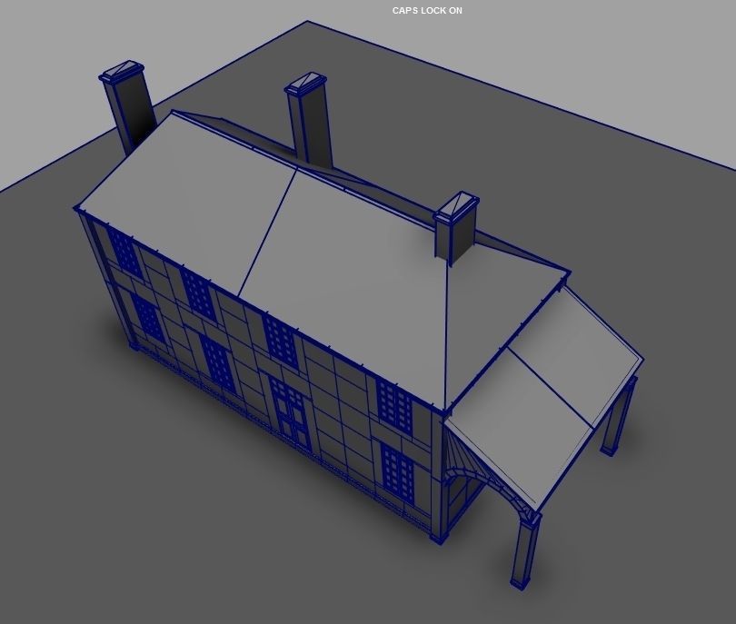 Set of 11 modular house for Game Low-poly 3D model_56