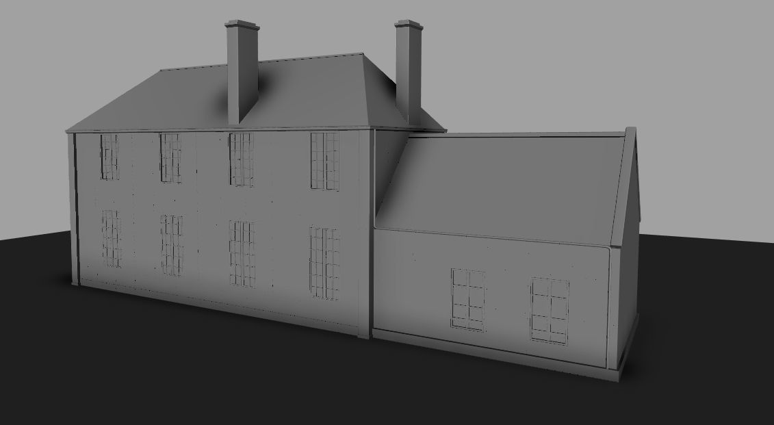 Set of 11 modular house for Game Low-poly 3D model_45