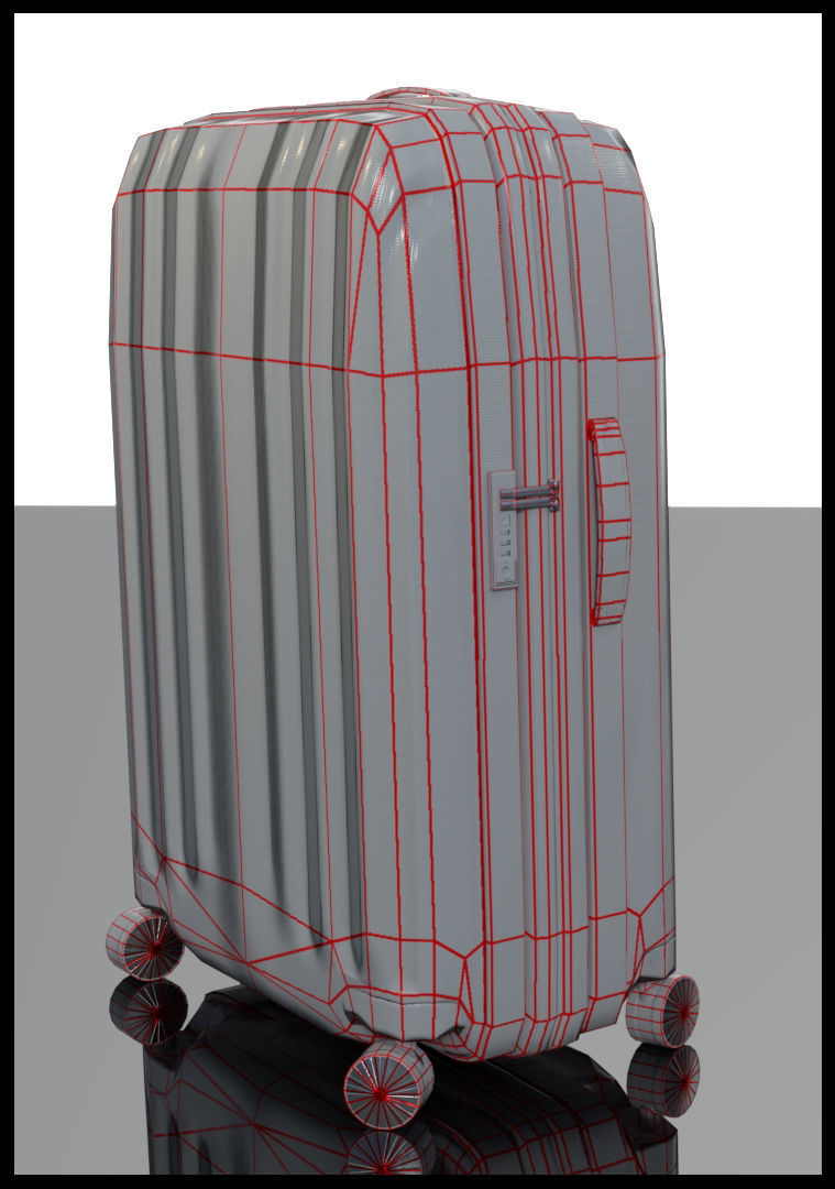 PBR Suitcase hs suitcases Low-poly 3D model_4