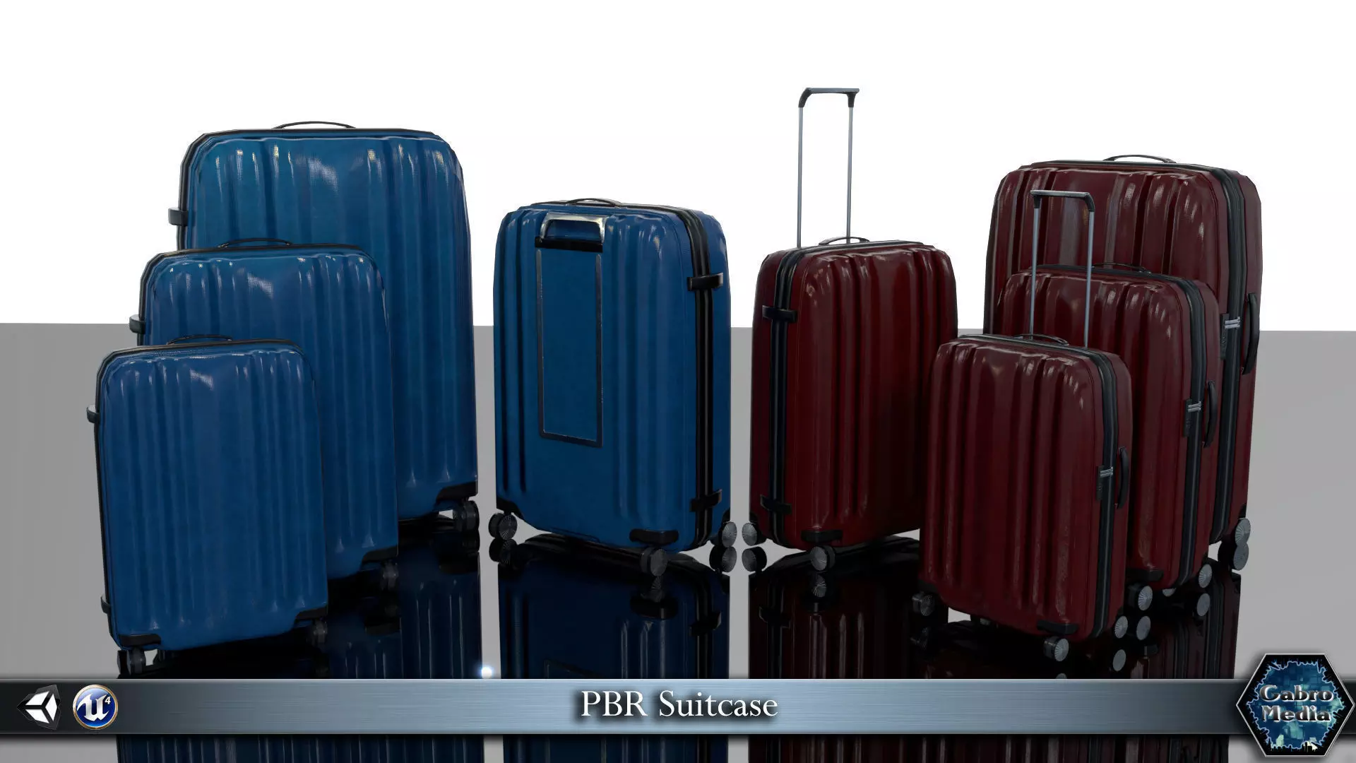 PBR Suitcase hs suitcases Low-poly 3D model_0