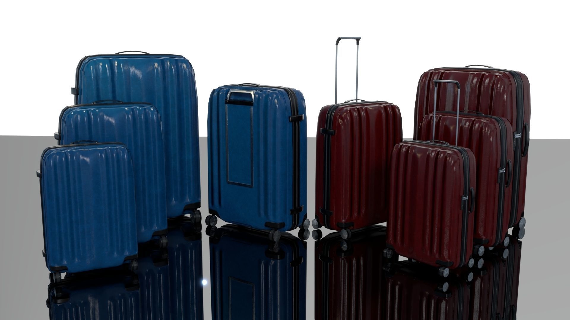 PBR Suitcase hs suitcases Low-poly 3D model_2