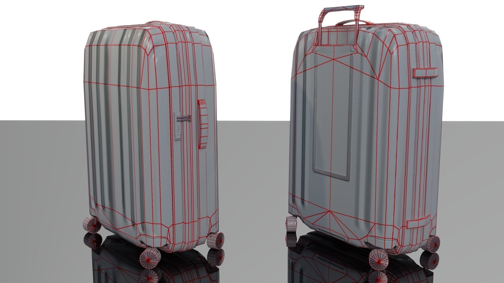 PBR Suitcase hs suitcases Low-poly 3D model_5