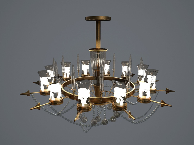 Chandelier Free low-poly 3D model