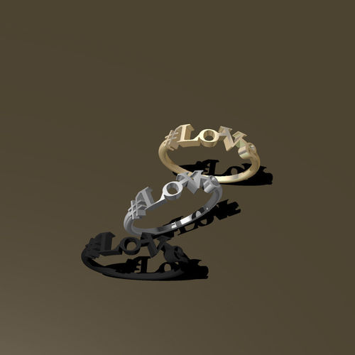 Hashtag ring 3D print model