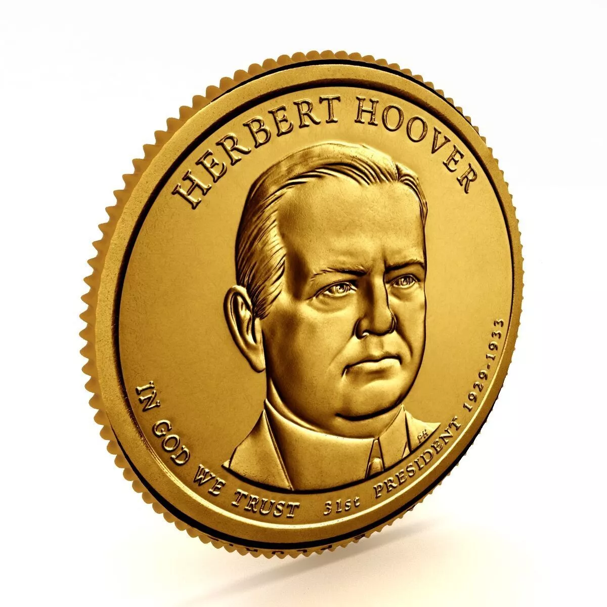 31st PRESIDENT Herbert Hoover Presidential Coin 3D model