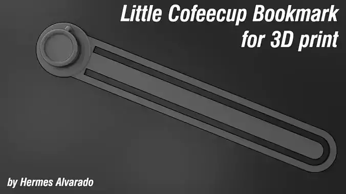 Little Coffeecup Bookmark for 3D print