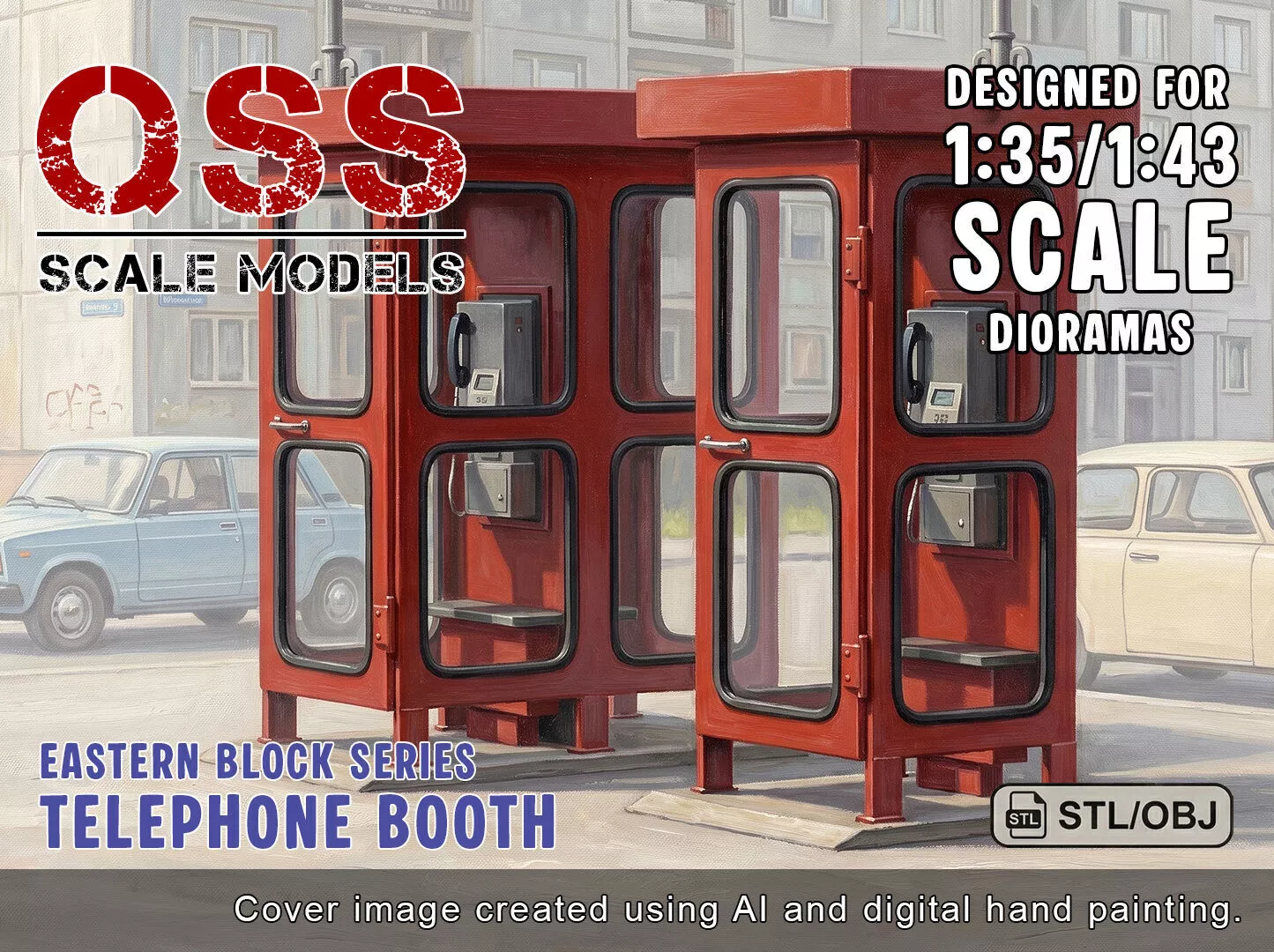 Eastern Block Retro Telephone Booth 3D print model