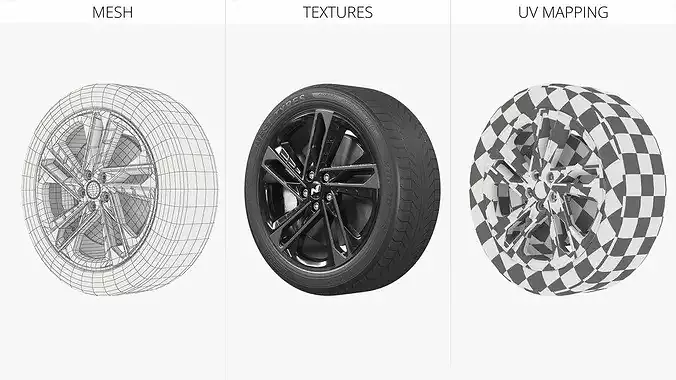Hyundai Sonata Sport Wheel Rim 3D model 6