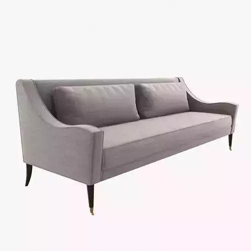 Custom made sofa with curved arms