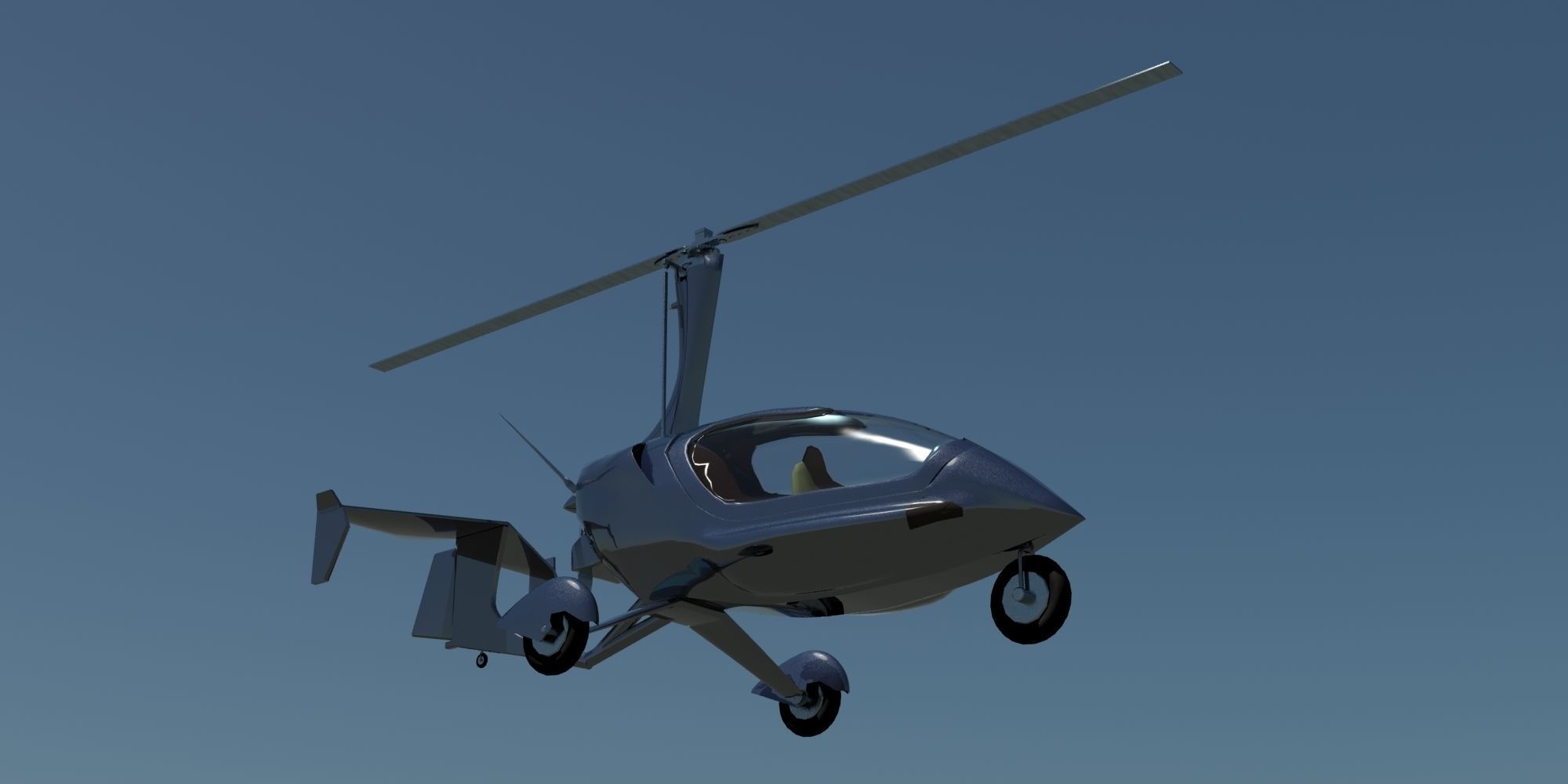 ELA Gyroplane  Low-poly 3D model_10