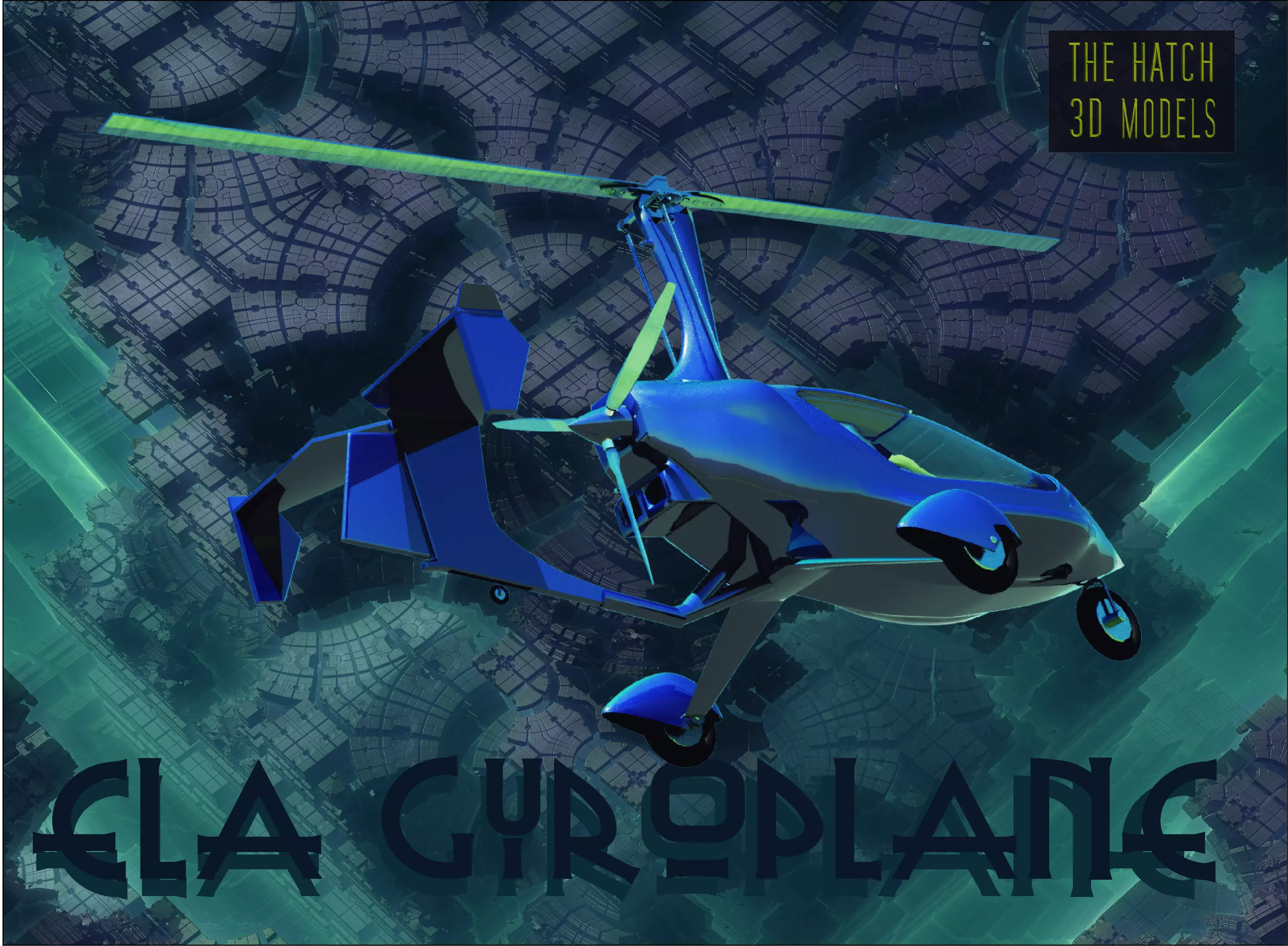 ELA Gyroplane  Low-poly 3D model_0