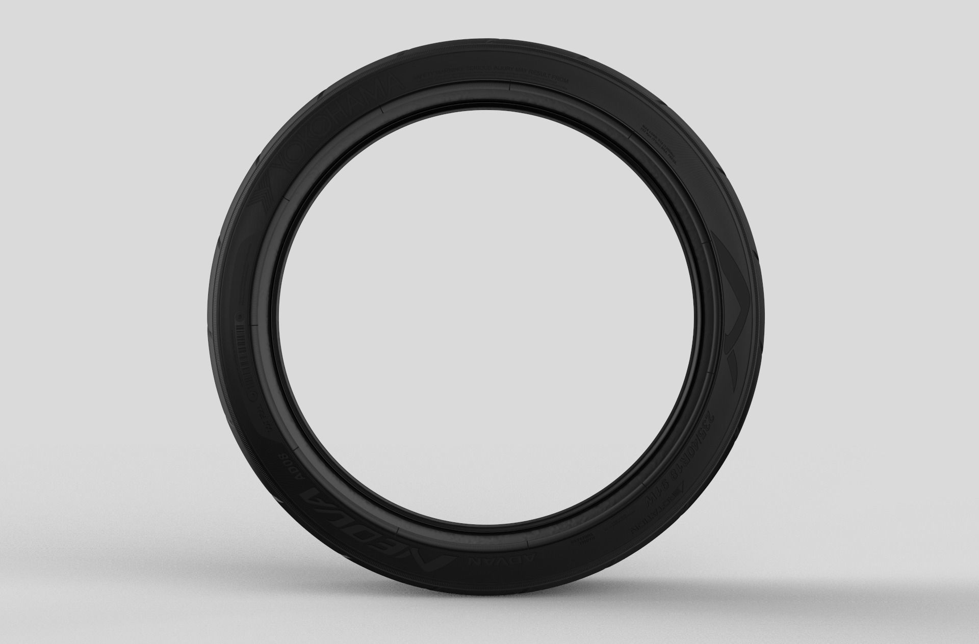 Yokohama Advan A048 and Stretch Low-poly 3D model_1