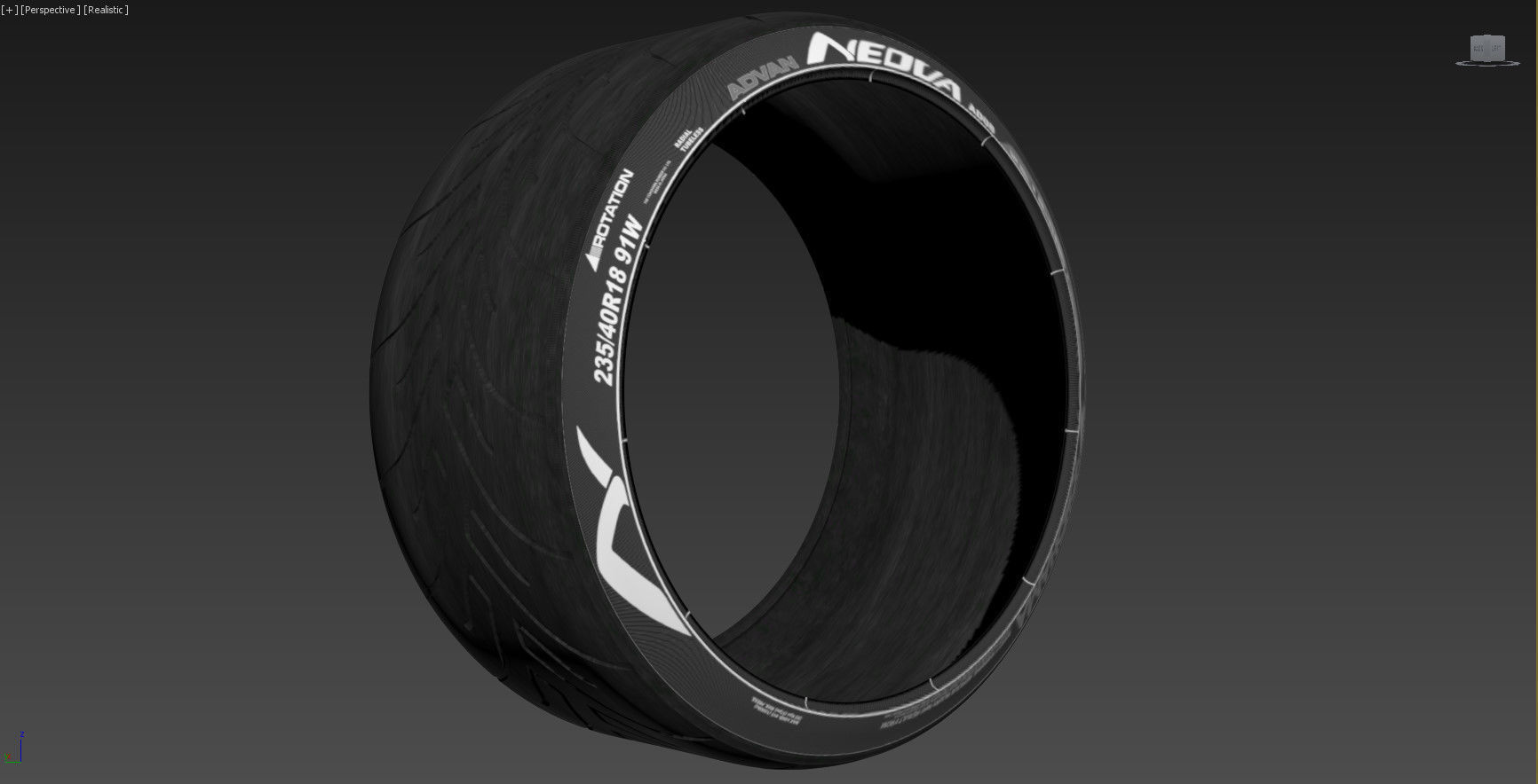 Yokohama Advan A048 and Stretch Low-poly 3D model_11