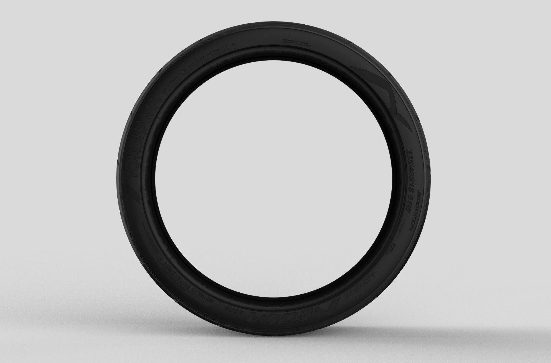 Yokohama Advan A048 and Stretch Low-poly 3D model_3