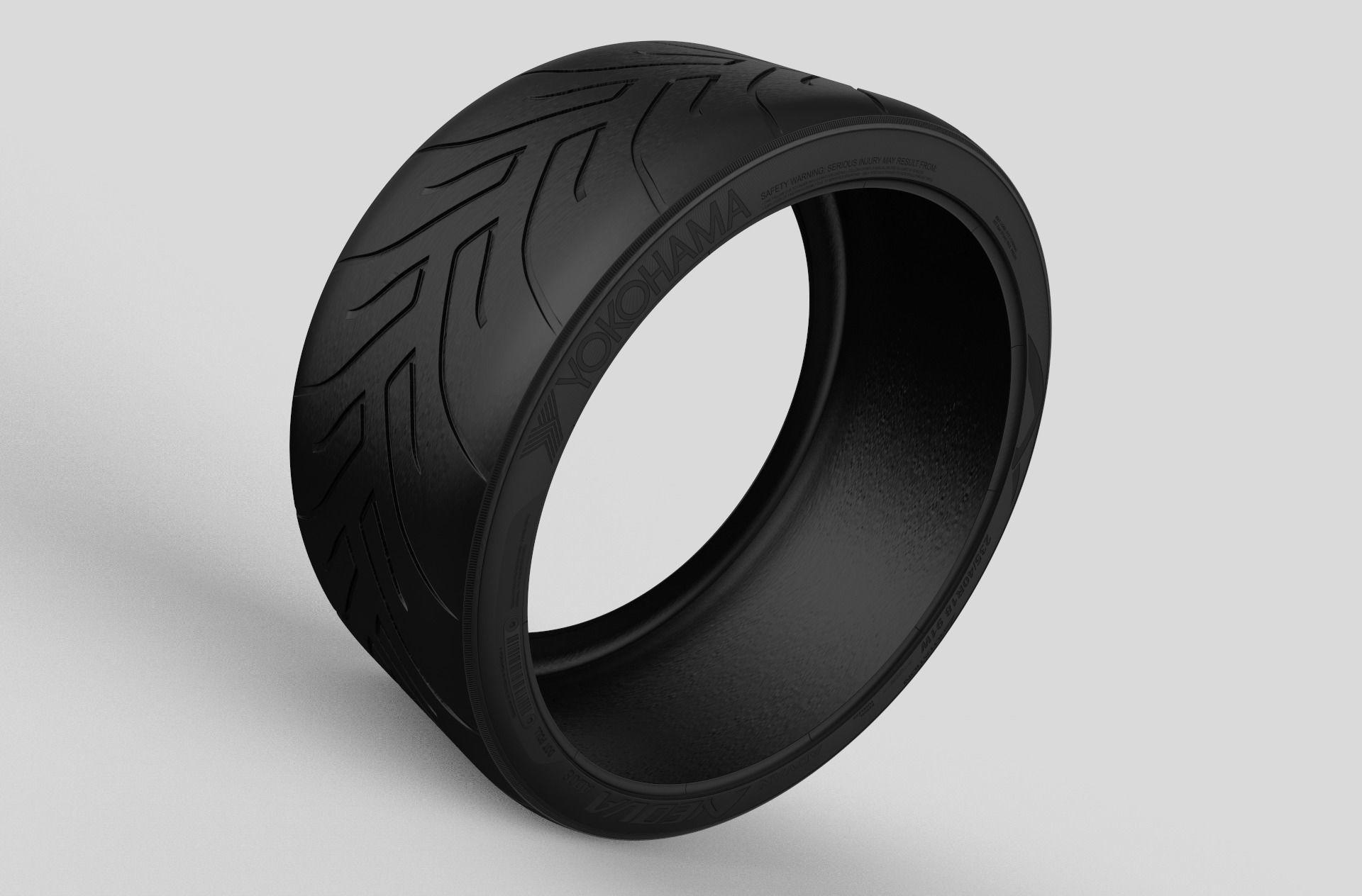 Yokohama Advan A048 and Stretch Low-poly 3D model_0