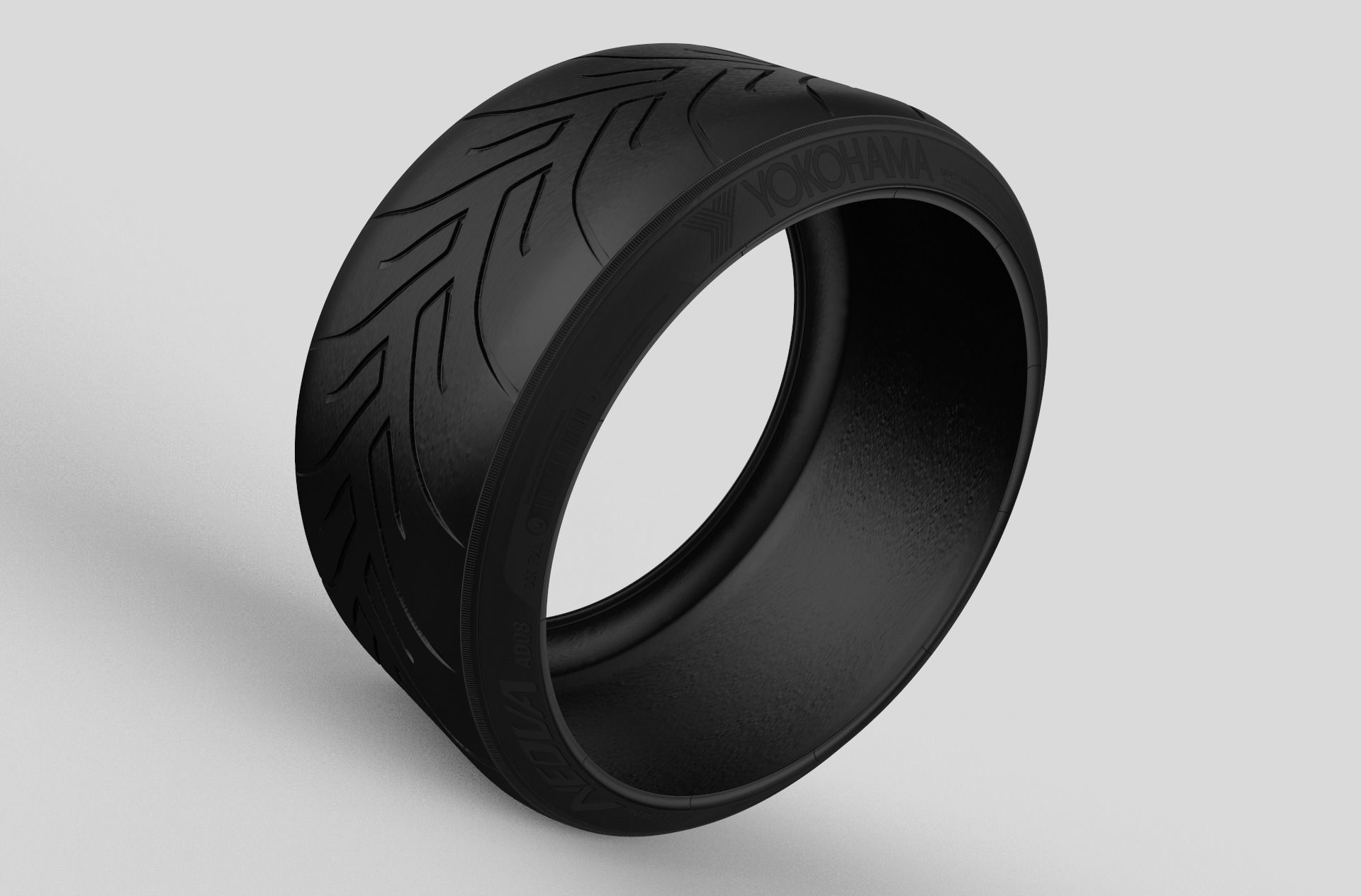 Yokohama Advan A048 and Stretch Low-poly 3D model_4