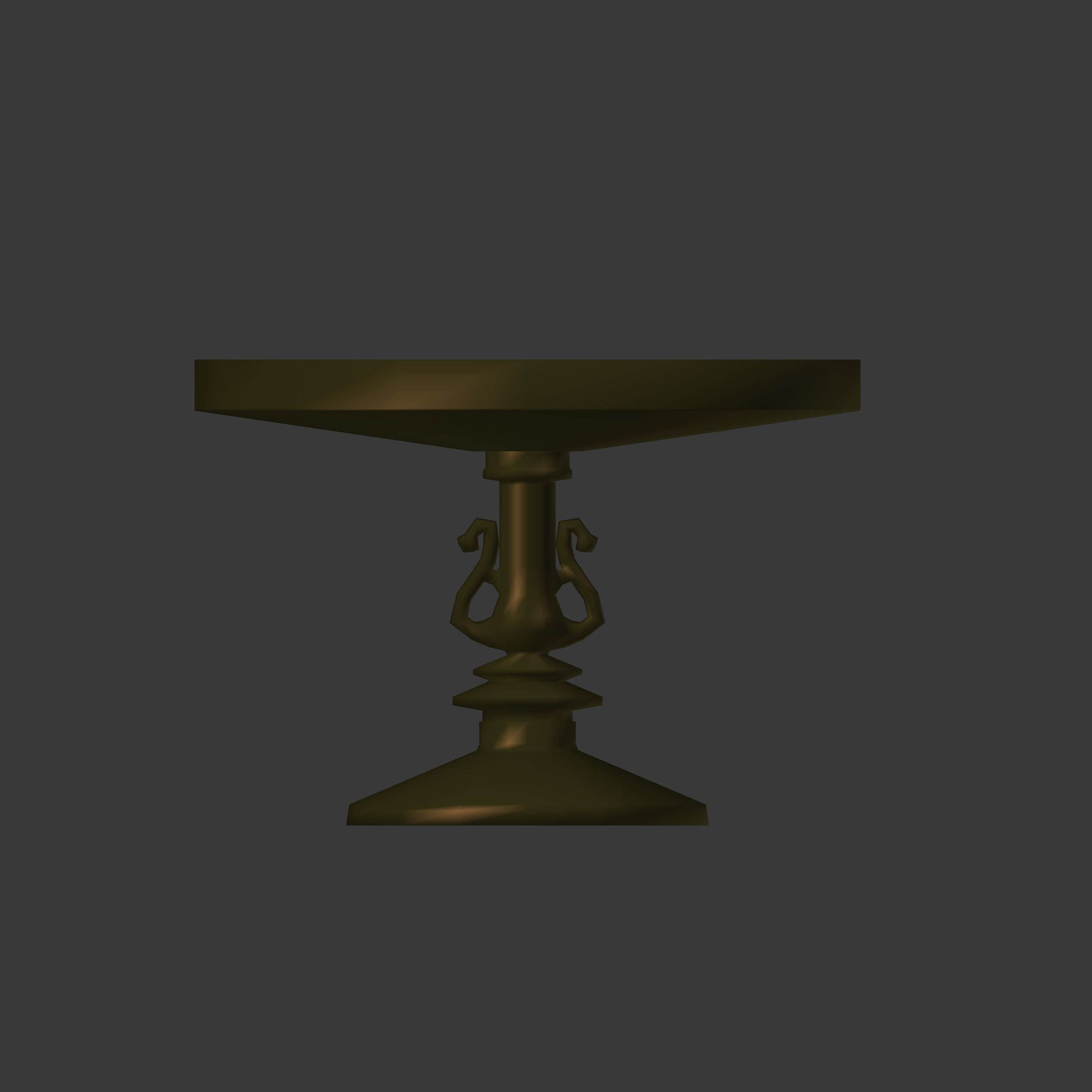 Birdbath Low-poly 3D model_3