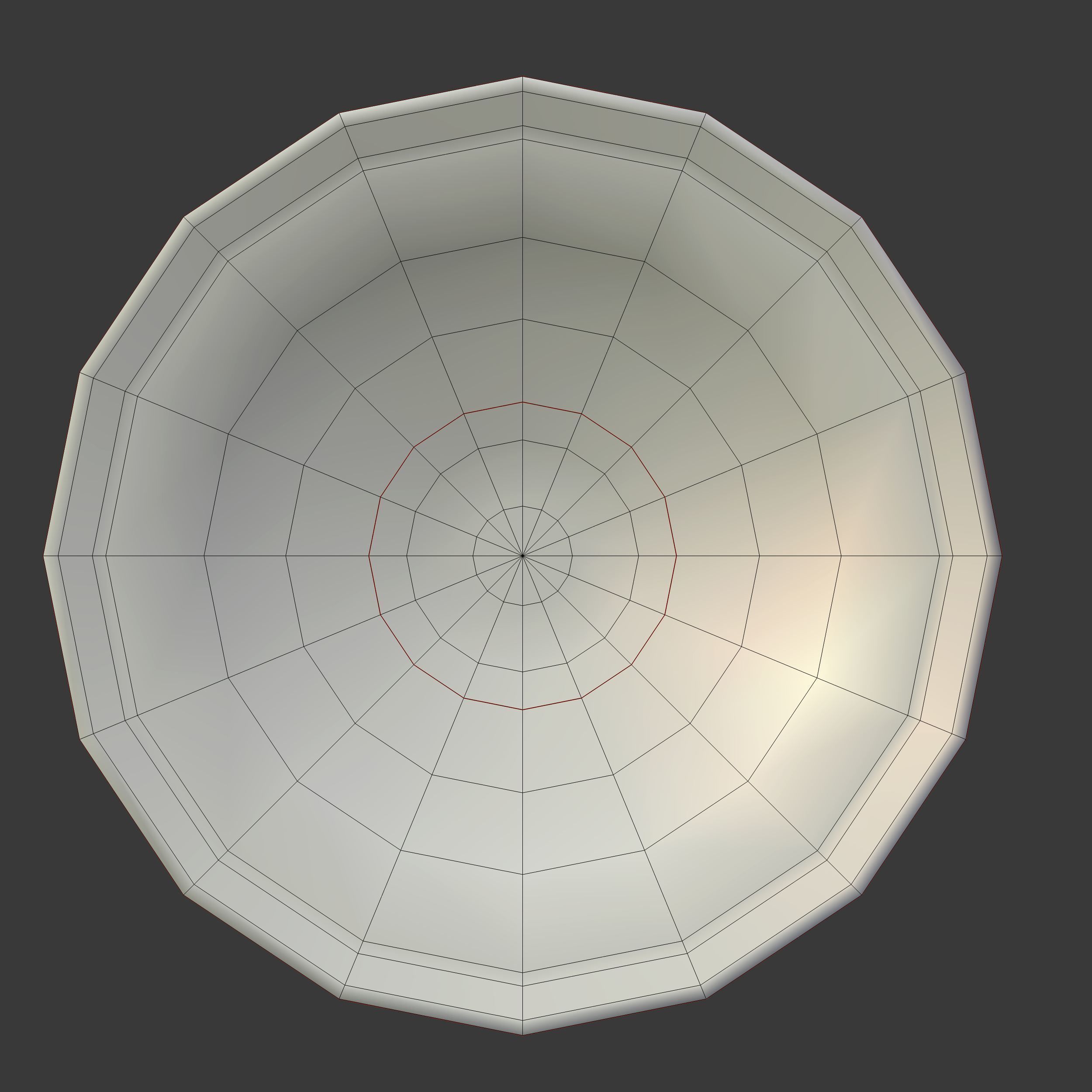 Birdbath Low-poly 3D model_5