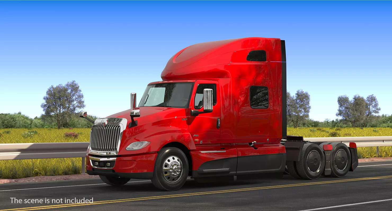 International LT625 Heavy Truck Rigged 3D model