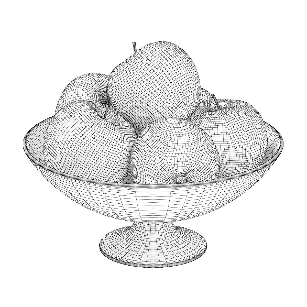 Bowl of Apples 3D model_3