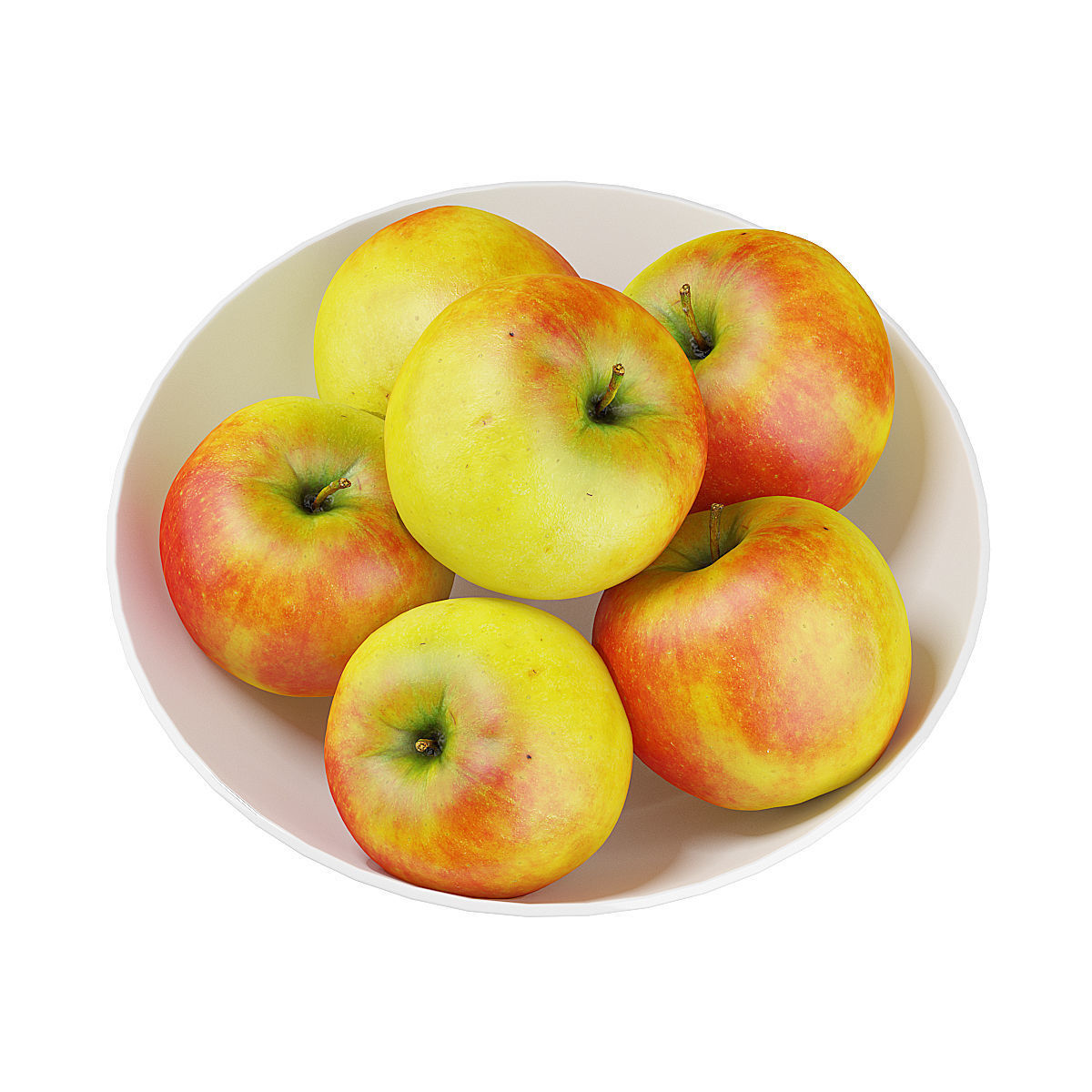 Bowl of Apples 3D model_4