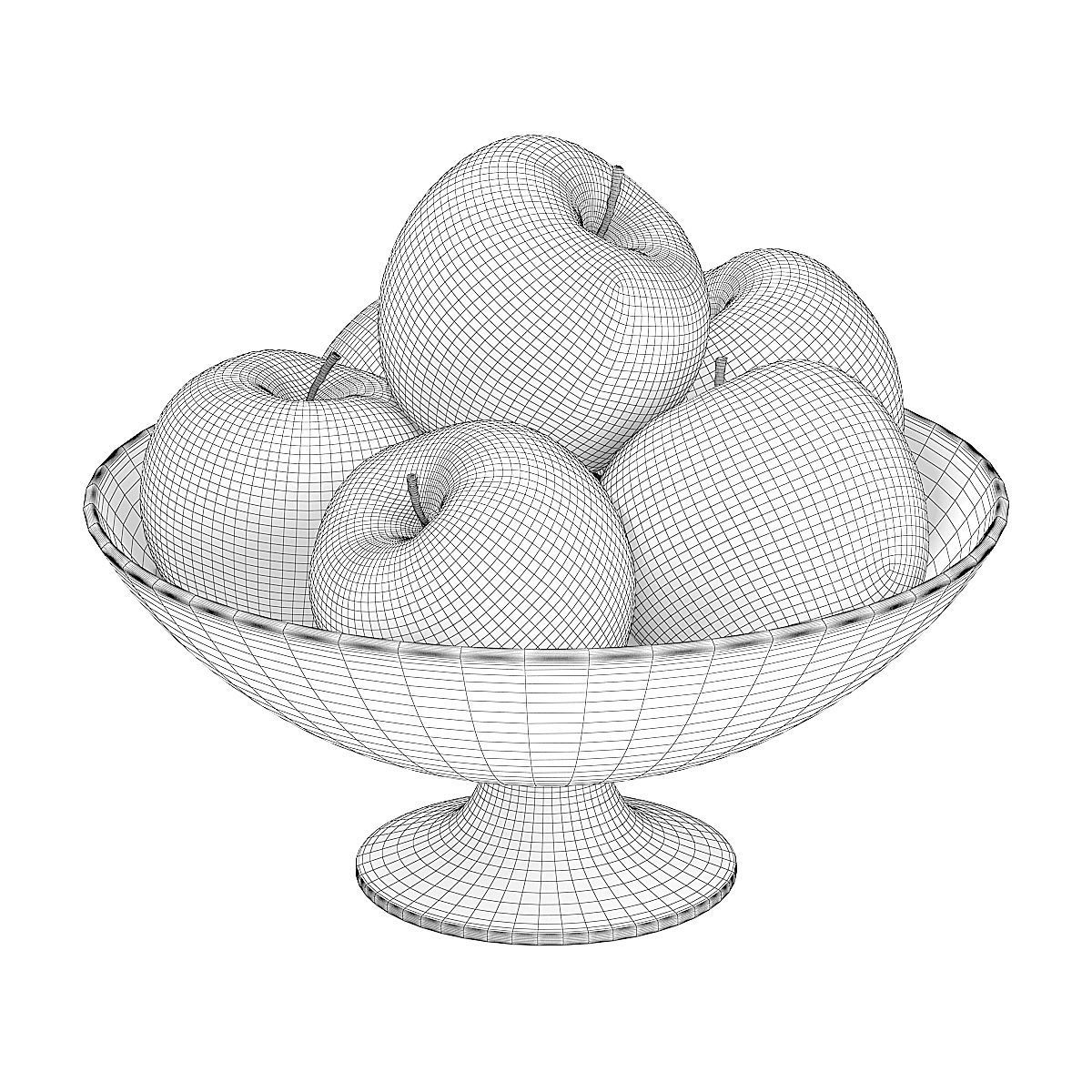 Bowl of Apples 3D model_1