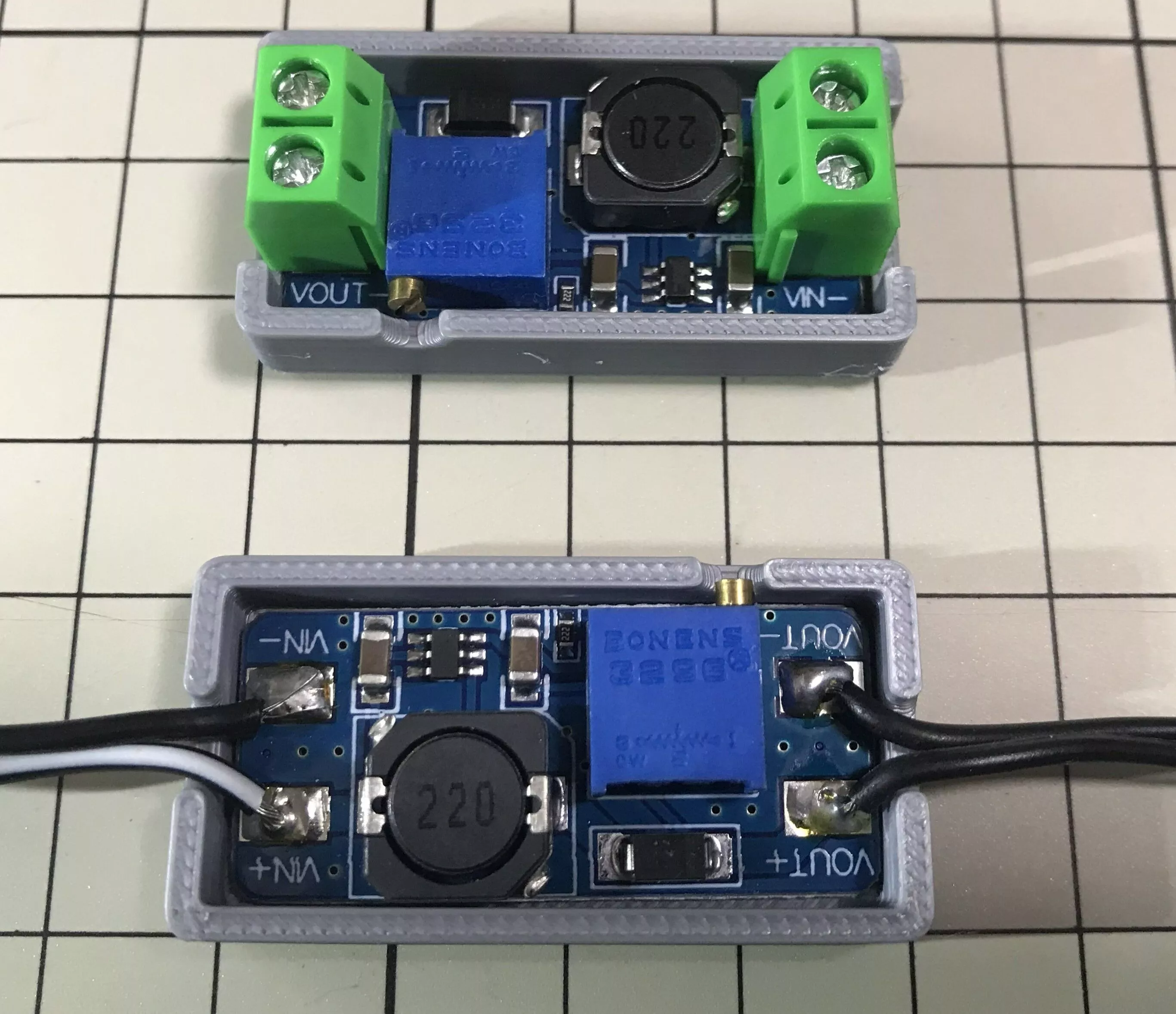 MT3608 Case - Ultra Compact Glue-Fix Design - STEP and STL 3D print model