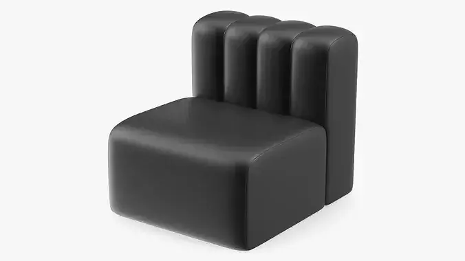 Leather Couch 3D model 7